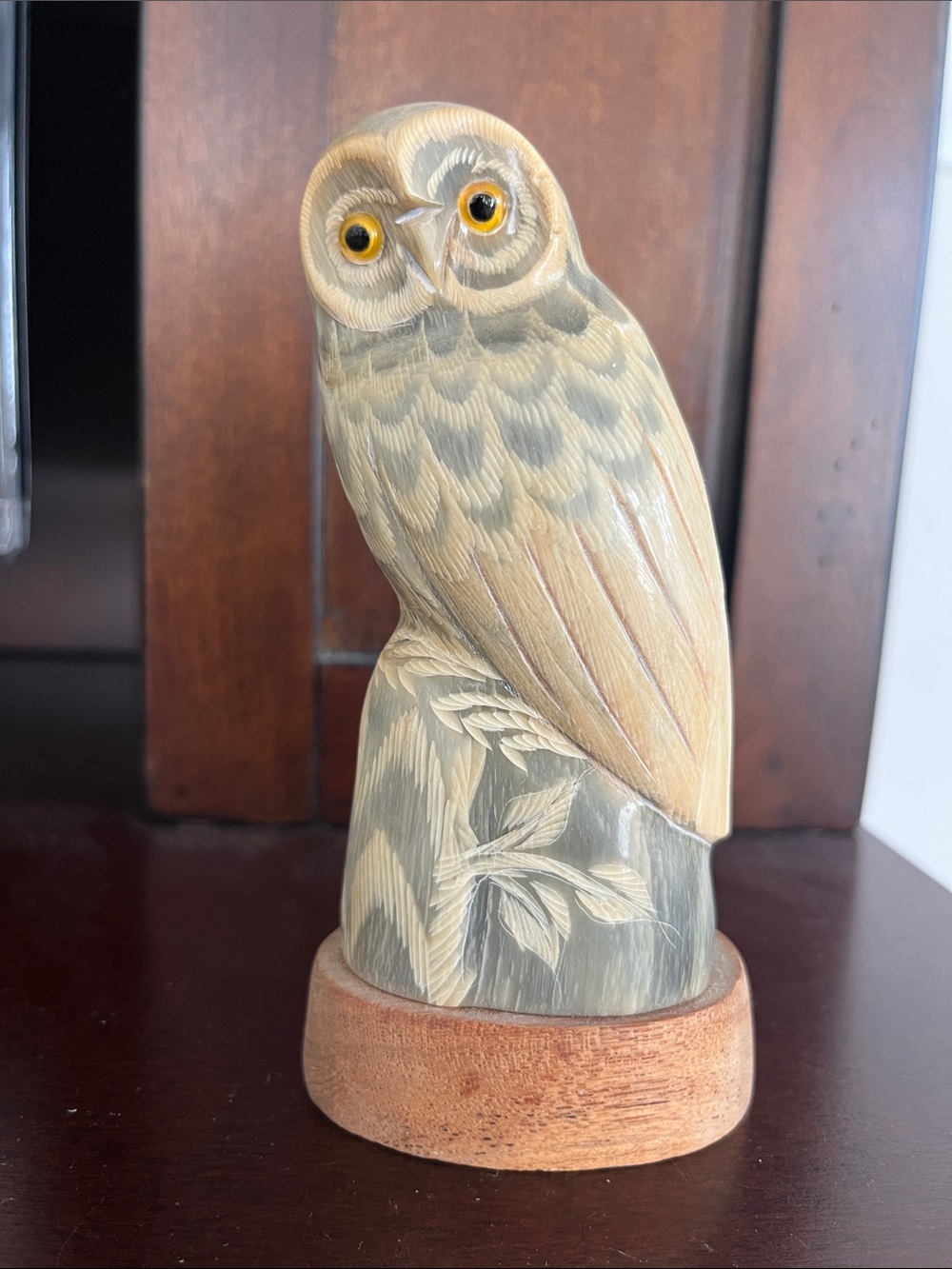 Hand Carved Owl by Barry Stein 5 1/8” tall 🦉